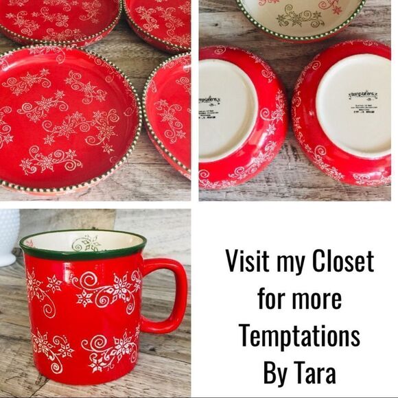 Temptations Floral Lace Tara Holiday Christmas Mug - Picture 5 of 5